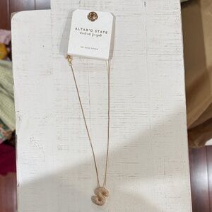 Altar'd State Gold Necklace with Double Pendant